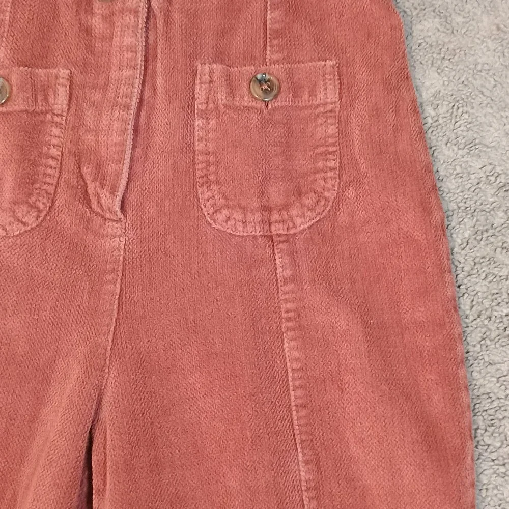 Urban Outfitters/Jumpsuit/Womens XS/Terracotta Wide Leg Corduroy Button Front - Picture 7 of 9